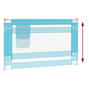 Kleinkind-Bettschutzgitter Blau 120x25 cm Stoff