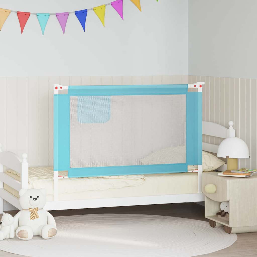 Blaues Bettschutzgitter für Kleinkinder, 120 cm