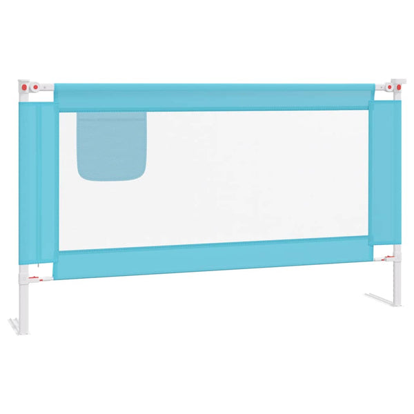 vidaXL Barrière de lit enfant Bleu 140x25 cm Tissu