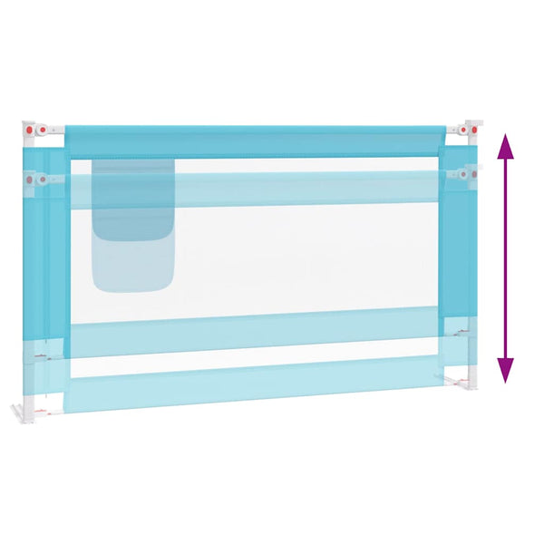 vidaXL Barrière de lit enfant Bleu 140x25 cm Tissu