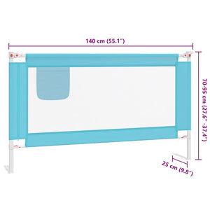 Blaues Kleinkind-Bettschutzgitter 140x25 cm