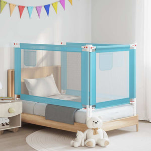 vidaXL Barrière de lit enfant Bleu 140x25 cm Tissu