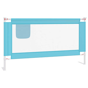 vidaXL Barrière de lit enfant Bleu 150x25 cm Tissu