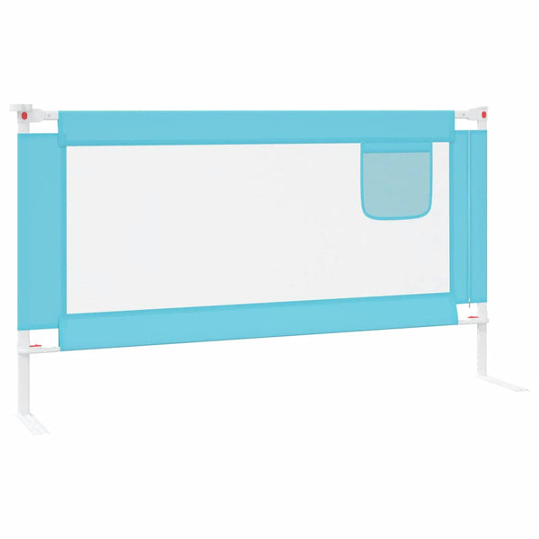 vidaXL Barrière de lit enfant Bleu 150x25 cm Tissu