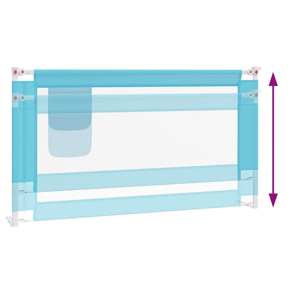vidaXL Barrière de lit enfant Bleu 150x25 cm Tissu