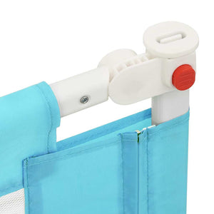 vidaXL Barrière de lit enfant Bleu 150x25 cm Tissu