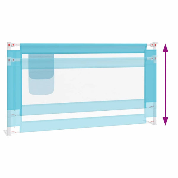 vidaXL Barrière de lit enfant Bleu 160x25 cm Tissu