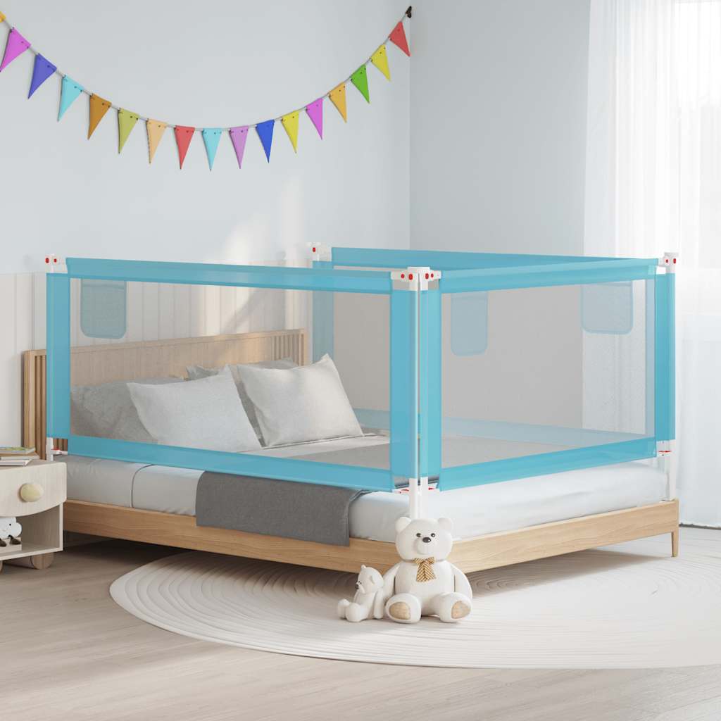 Blaues Bettschutzgitter für Kleinkinder 190 cm