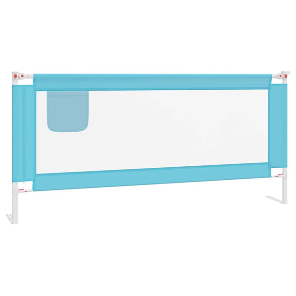vidaXL Barrière de lit enfant bleu 200x25 cm en tissu