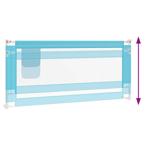 vidaXL Barrière de lit enfant bleu 200x25 cm en tissu