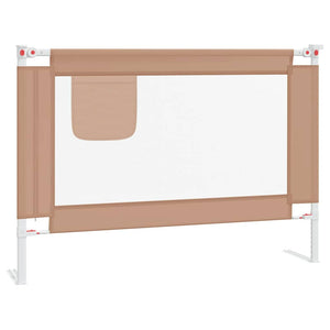 vidaXL Barrière de sécurité pour lit enfant taupe 90x25 cm tissu