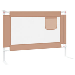 vidaXL Barrière de sécurité pour lit enfant taupe 90x25 cm tissu