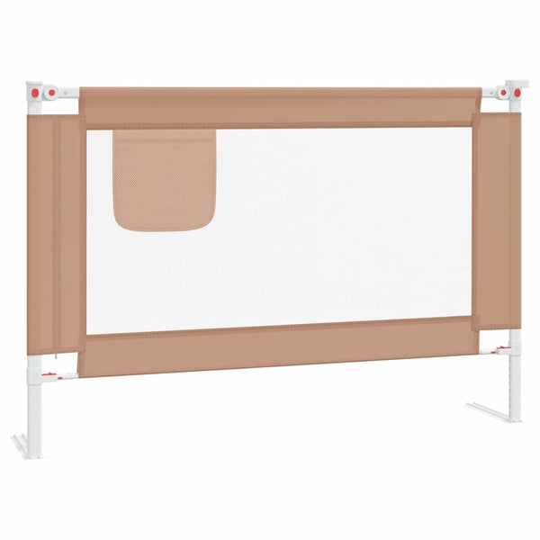 vidaXL Barrière de lit enfant Taupe 100x25 cm Tissu