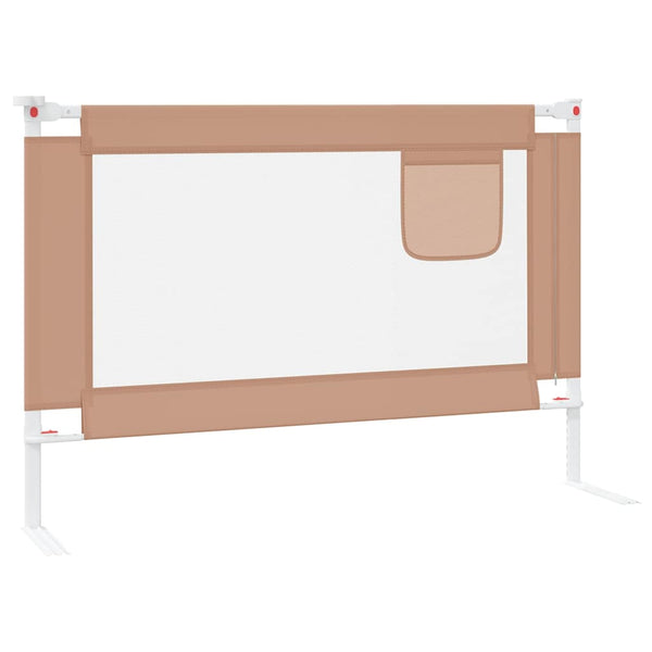 vidaXL Barrière de lit enfant Taupe 100x25 cm Tissu