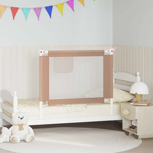 vidaXL Barrière de lit enfant Taupe 100x25 cm Tissu