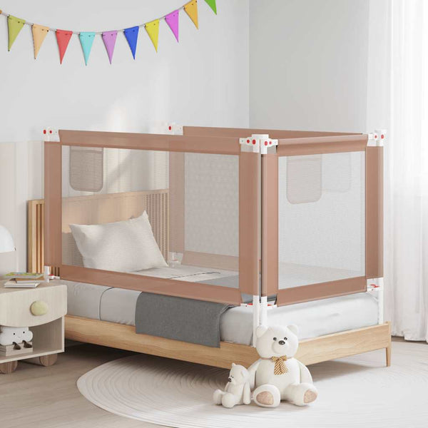 Kleinkind-Bettschutzgitter Taupe 140x25 cm Stoff