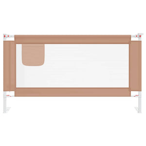 vidaXL Barrière de lit enfant taupe 150x25 cm tissu