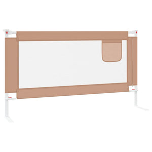 vidaXL Barrière de lit enfant taupe 150x25 cm tissu