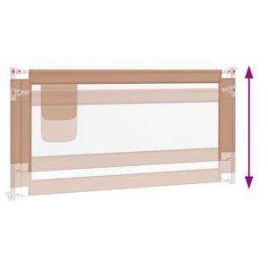 Kleinkind-Bettschutzgitter Taupe 180x25 cm Stoff