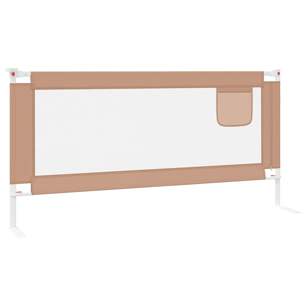 vidaXL Barrière de lit enfant Taupe 190x25 cm Tissu