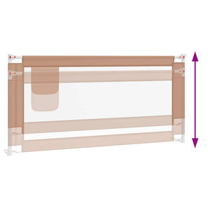 vidaXL Barrière de lit enfant Taupe 190x25 cm Tissu