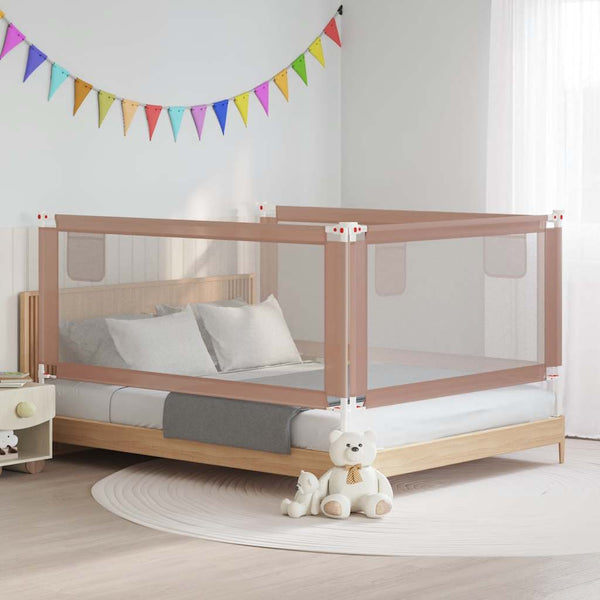 vidaXL Barrière de lit enfant Taupe 190x25 cm Tissu