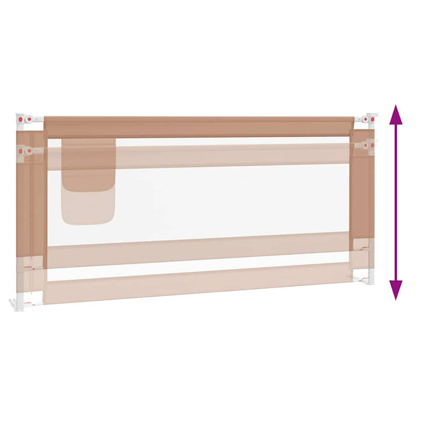 Kleinkind-Bettschutzgitter Taupe 200x25 cm Stoff
