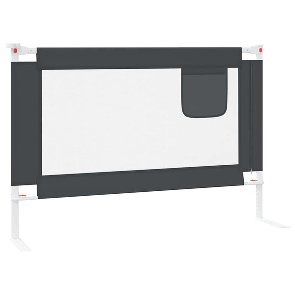Kleinkind-Bettschutzgitter Dunkelgrau 100x25 cm Stoff