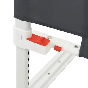 Kleinkind-Bettschutzgitter Dunkelgrau 100x25 cm Stoff