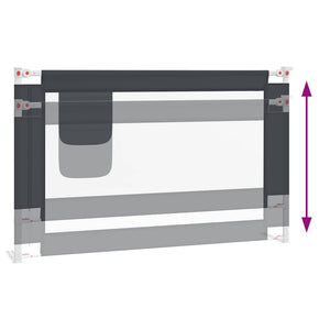 vidaXL Barrière de lit enfant Gris foncé 120x25 cm Tissu