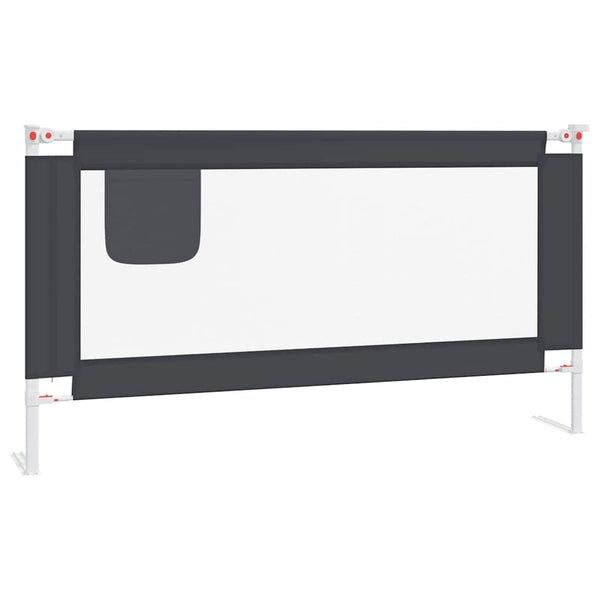 vidaXL Barrière de lit enfant Gris foncé 160x25 cm Tissu