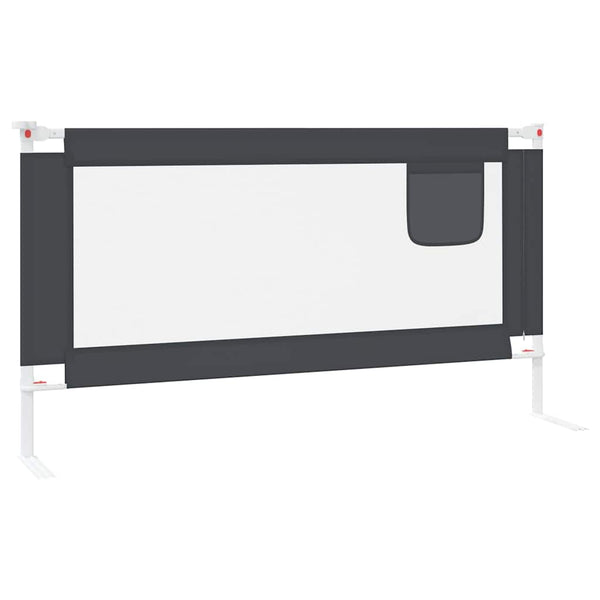 vidaXL Barrière de lit enfant Gris foncé 160x25 cm Tissu