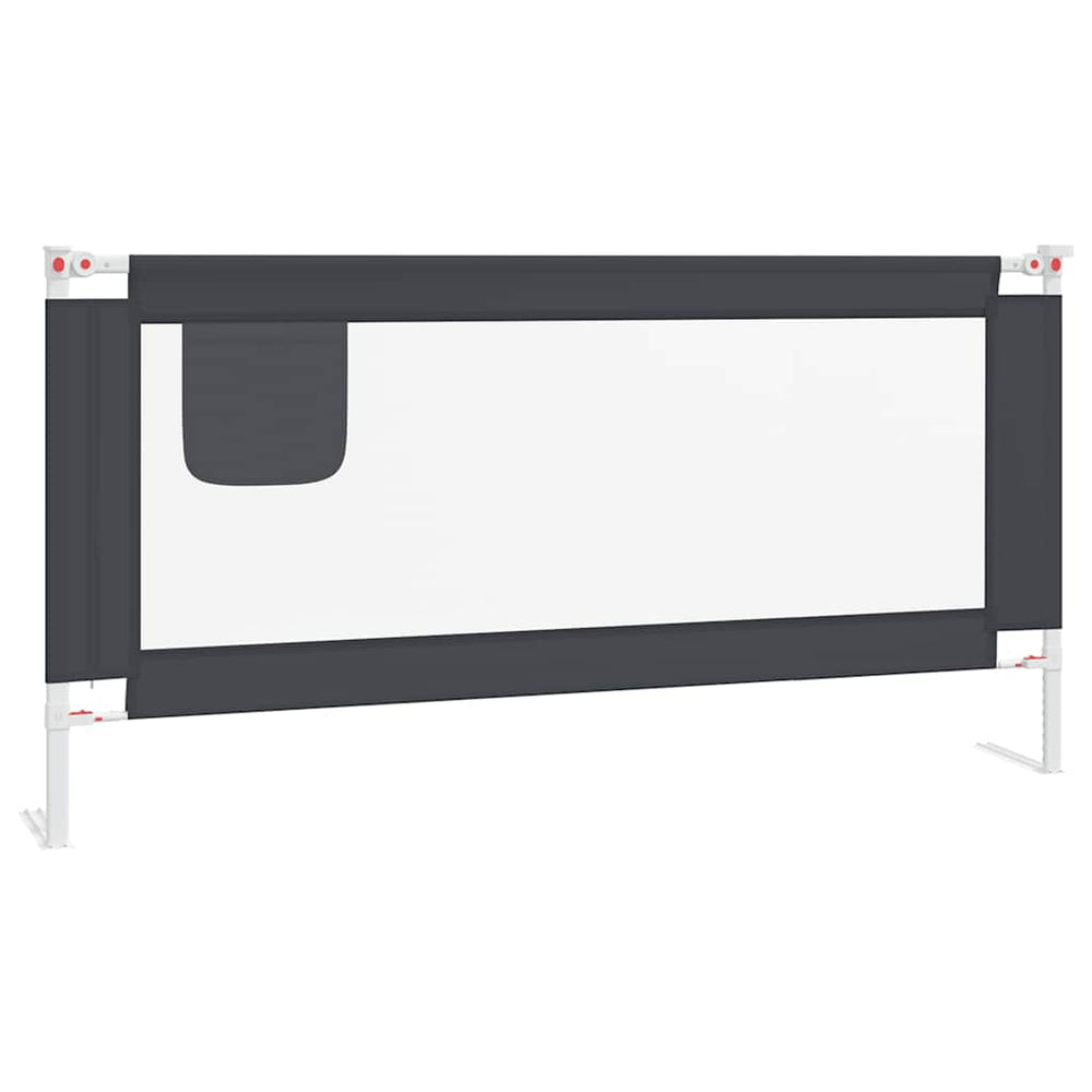 vidaXL Barrière de sécurité pour lit enfant Gris foncé 180x25 cm Tissu