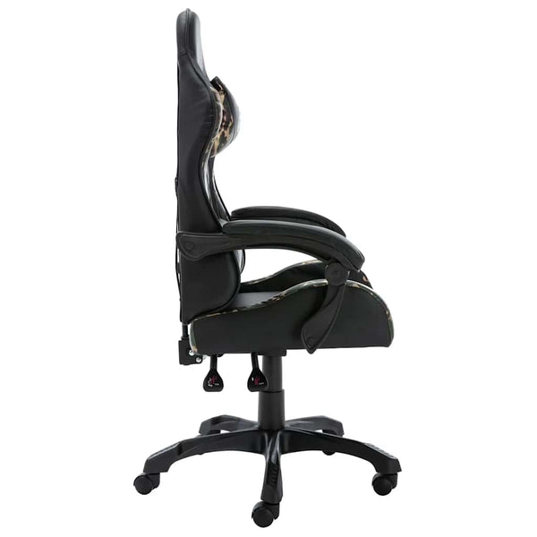 Gaming-Stuhl Schwarz Tarnmuster Kunstleder