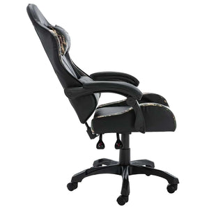 Gaming-Stuhl Schwarz Tarnmuster Kunstleder