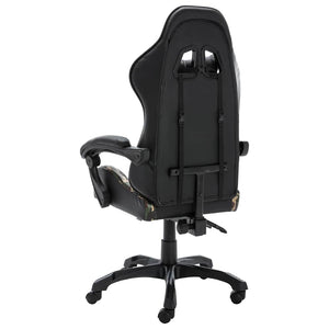 Gaming-Stuhl Schwarz Tarnmuster Kunstleder