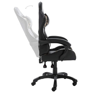 Gaming-Stuhl Schwarz Tarnmuster Kunstleder