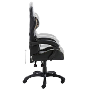 Gaming-Stuhl Schwarz Tarnmuster Kunstleder