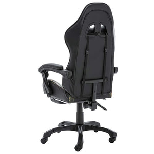 Gaming Stuhl mit Fußstütze, Schwarz/Tarnmuster