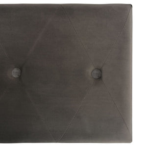 Hocker mit Stauraum 3er Set Grau Samt