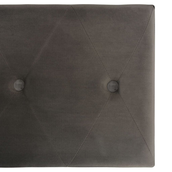 Hocker mit Stauraum 3er Set Grau Samt