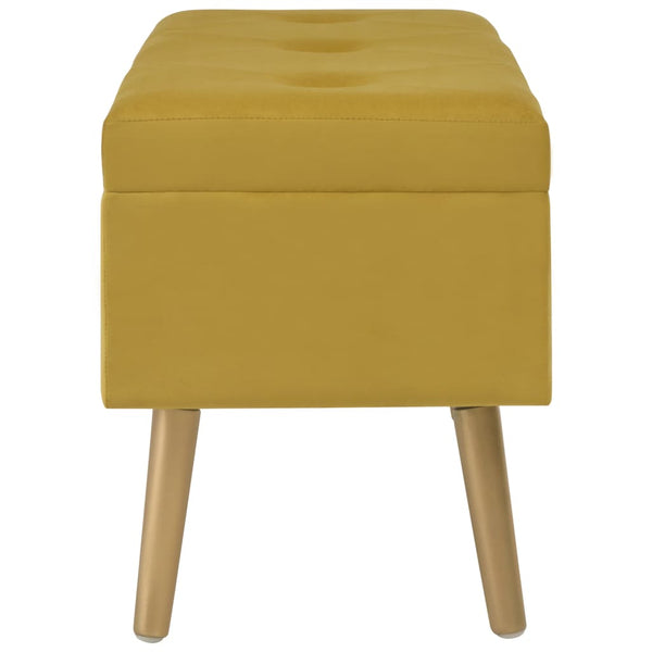 Bank Senfgelb Samt 80cm mit Stauraum