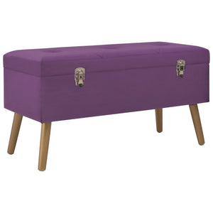 Lila Samt Bank mit Stauraum, 80 cm