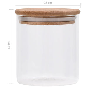 Vorratsgläser mit Bambusdeckel 6 Stk. 600 ml