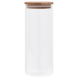 Vorratsgläser mit Bambusdeckel 6 Stk. 1000 ml