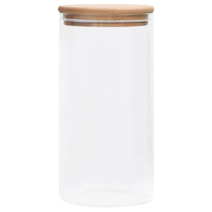Vorratsgläser mit Bambusdeckel 4 Stk. 1200 ml