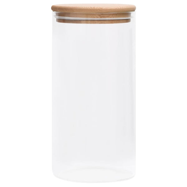 Vorratsgläser mit Bambusdeckel 4 Stk. 1200 ml