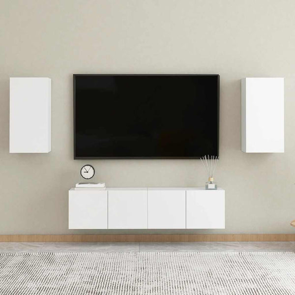 Weißer TV-Schrank Hängend, 30,5 cm