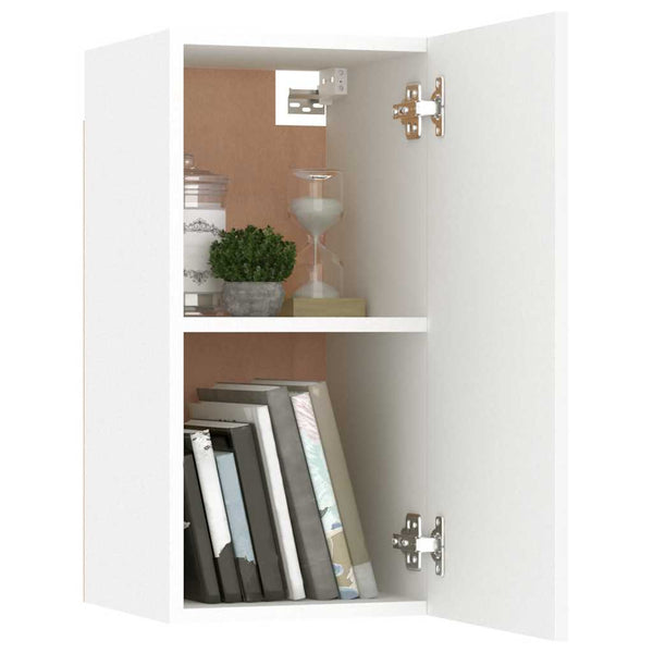 Weiße Hänge-TV-Schränke, 2er-Set