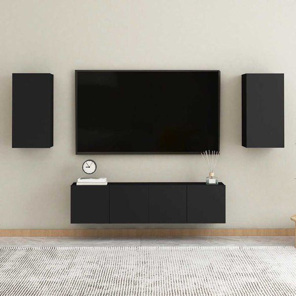 Schwarzer TV-Schrank 30,5x30x60 cm